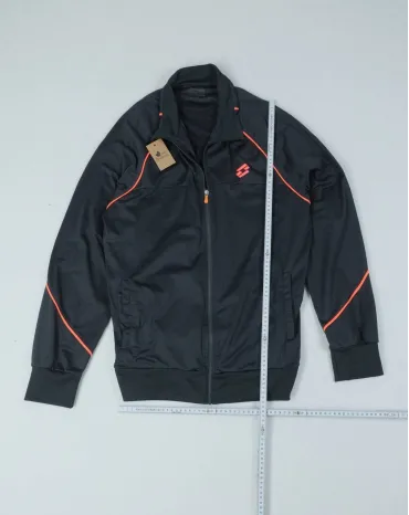 CHAQUETA LOTTO TRACK NEGRO NARANJA