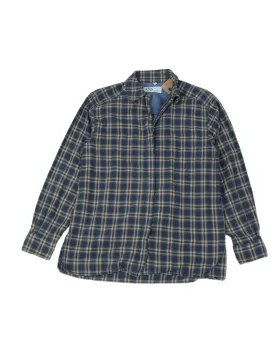 CAMISA MARELLA CUADROS UNISEX AZUL MARINO Y BEIGE