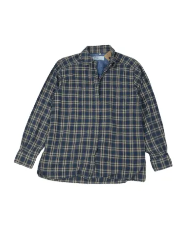 CAMISA MARELLA CUADROS UNISEX AZUL MARINO Y BEIGE