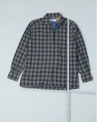 CAMISA MARELLA CUADROS UNISEX AZUL MARINO Y BEIGE