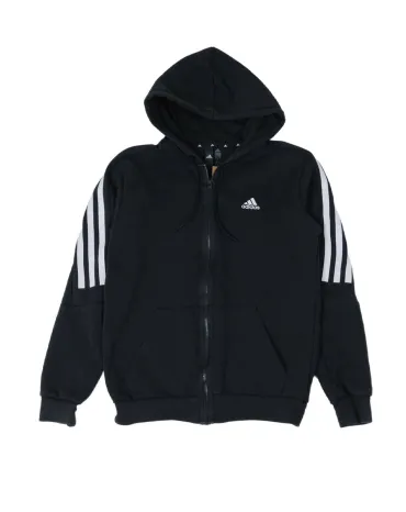SUDADERA CON CREMALLERA ADIDAS UNISEX NEGRA