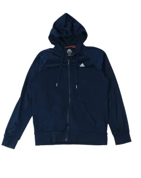 SUDADERA CON CREMALLERA Y CAPUCHA ADIDAS HOMBRE AZUL MARINO