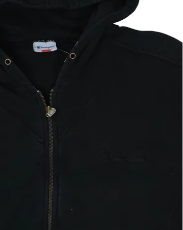 SUDADERA CHAMPION CON CREMALLERA UNISEX NEGRA