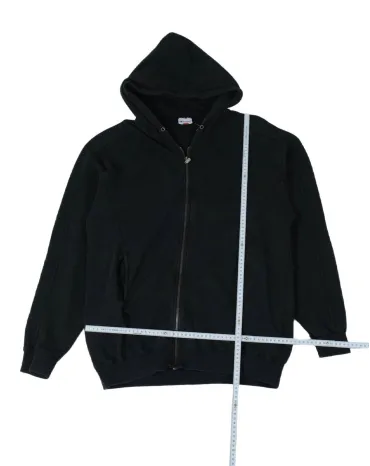 SUDADERA CHAMPION CON CREMALLERA UNISEX NEGRA