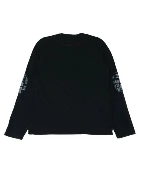 CAMISETA HENLEY HOMBRE NEGRO