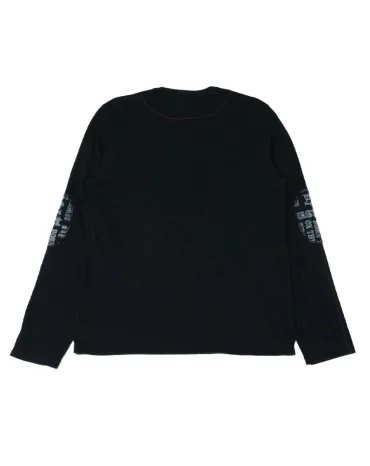 CAMISETA HENLEY HOMBRE NEGRO