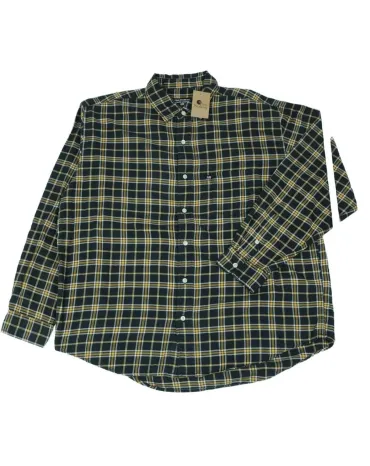 CAMISA POLO JEANS RALPH LAUREN DE CUADROS AZUL MARINO Y MOSTAZA