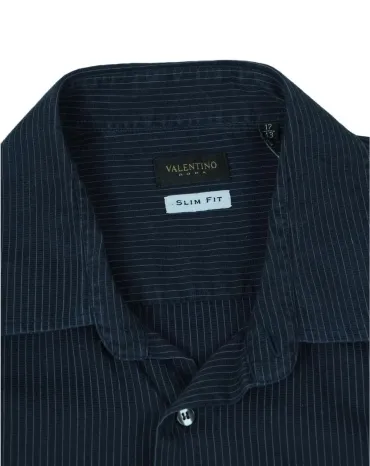 CAMISA VALENTINO SLIM  FIT HOMBRE AZUL MARINO