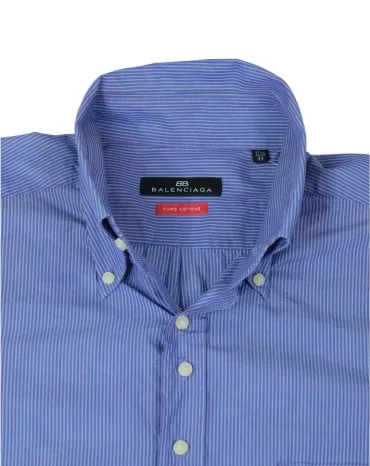 CAMISA BALENCIAGA ALGODON MANGA LARGA HOMBRE AZUL CLARO