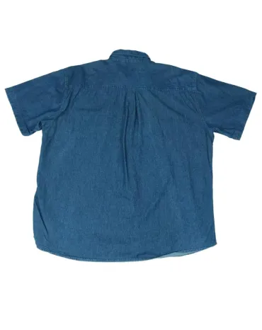 CAMISA CINTAS DENIM HOMBRE AZUL