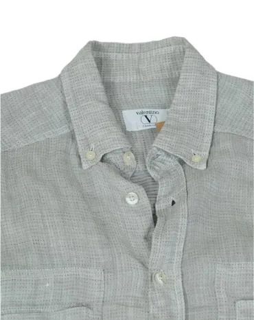 CAMISA VALENTINO LINO HOMBRE GRIS CLARO