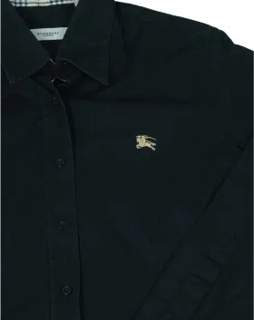 CAMISA BURBERRY DE BOTONES ENTALLADA MUJER NEGRO