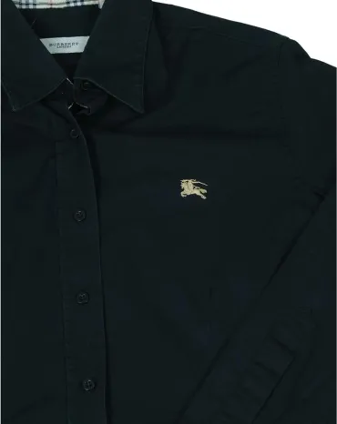 CAMISA BURBERRY DE BOTONES ENTALLADA MUJER NEGRO
