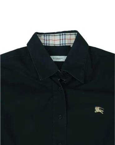 CAMISA BURBERRY DE BOTONES ENTALLADA MUJER NEGRO