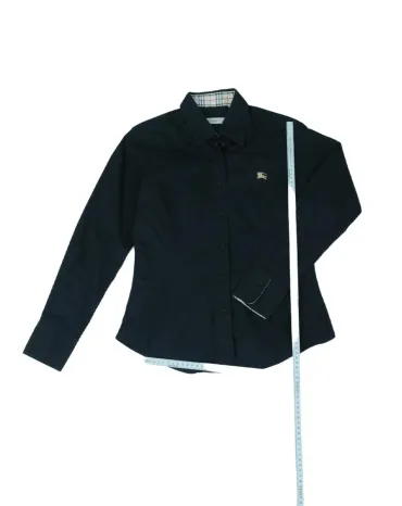 CAMISA BURBERRY DE BOTONES ENTALLADA MUJER NEGRO