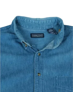 CAMISA LANDS END VAQUERA AZUL