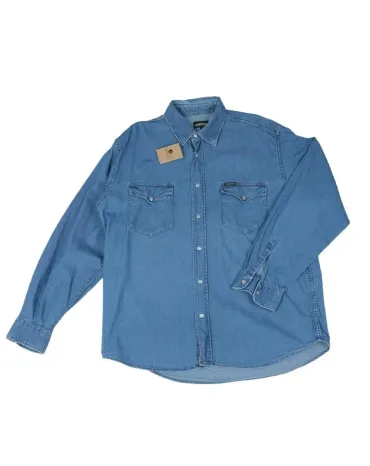 CAMISA VAQUERA CARRERA HOMBRE AZUL DENIM