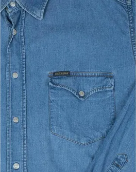 CAMISA VAQUERA CARRERA HOMBRE AZUL DENIM