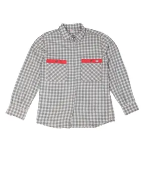 CAMISA BELFE CUADROS GRIS