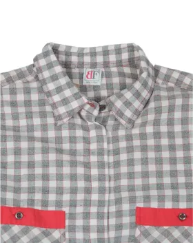 CAMISA BELFE CUADROS GRIS