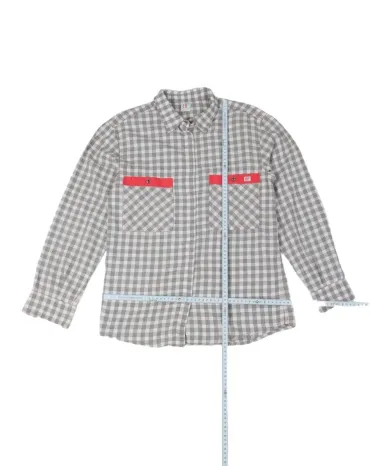 CAMISA BELFE CUADROS GRIS