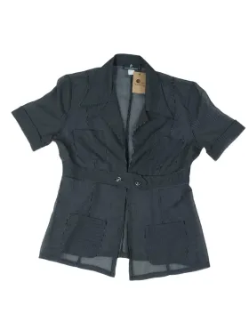 BLAZER CORTO ROCCOBAROCCO MUJER NEGRO RAYADO