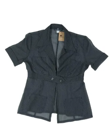 BLAZER CORTO ROCCOBAROCCO MUJER NEGRO RAYADO
