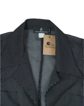 BLAZER CORTO ROCCOBAROCCO MUJER NEGRO RAYADO