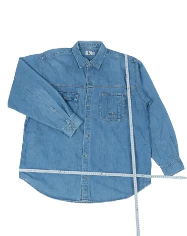 CAMISA VAQUERA CALVIN KLEIN UNISEX AZUL DENIM