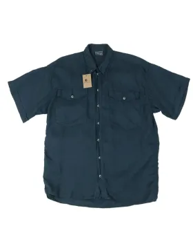 CAMISA VERSACE MANGA CORTA HOMBRE AZUL MARINO