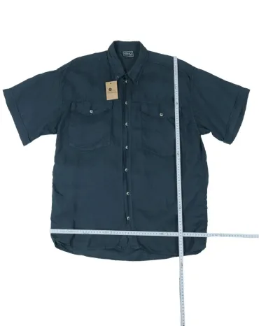 CAMISA VERSACE MANGA CORTA HOMBRE AZUL MARINO