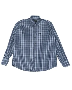 CAMISA CAVALLI CUADROS HOMBRE AZUL MARINO