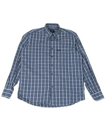CAMISA CAVALLI CUADROS HOMBRE AZUL MARINO