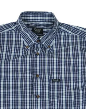 CAMISA CAVALLI CUADROS HOMBRE AZUL MARINO