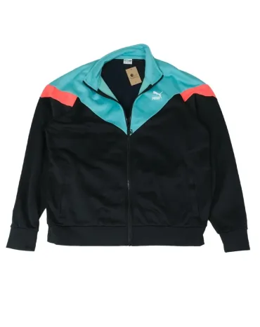 TRACK JACKET PUMA HOMBRE NEGRO Y TURQUESA