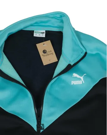 TRACK JACKET PUMA HOMBRE NEGRO Y TURQUESA