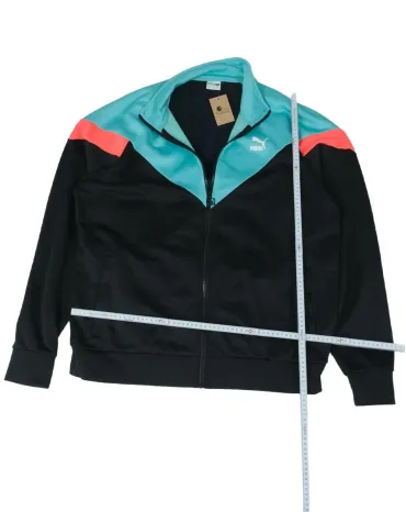 TRACK JACKET PUMA HOMBRE NEGRO Y TURQUESA