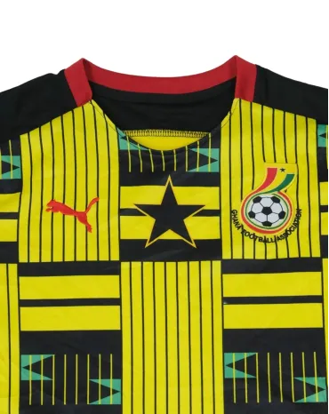 CAMISETA DE FÚTBOL SELECCIÓN DE GHANA PUMA AMARILLA Y NEGRA