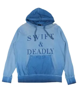 SUDADERA CON CAPUCHA RIFLE UNISEX AZUL DEGRADADO
