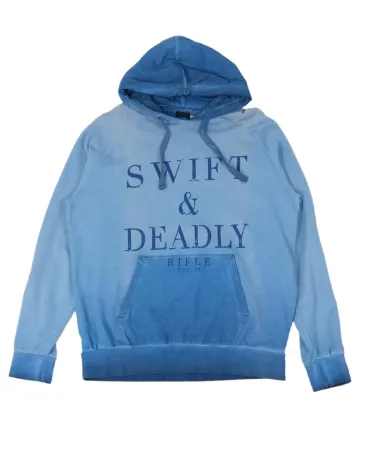 SUDADERA CON CAPUCHA RIFLE UNISEX AZUL DEGRADADO