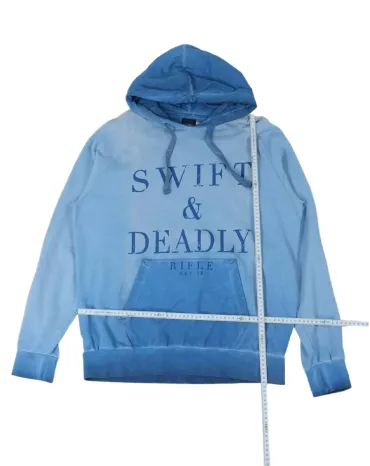 SUDADERA CON CAPUCHA RIFLE UNISEX AZUL DEGRADADO