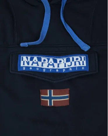 SUDADERA CON CAPUCHA NAPAPIJRI UNISEX AZUL MARINO