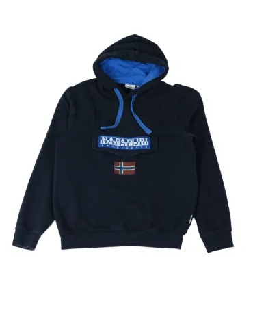 SUDADERA CON CAPUCHA NAPAPIJRI UNISEX AZUL MARINO