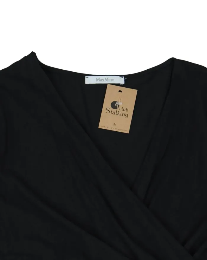 BLUSA CRUZADA MAXMARA MUJER NEGRO