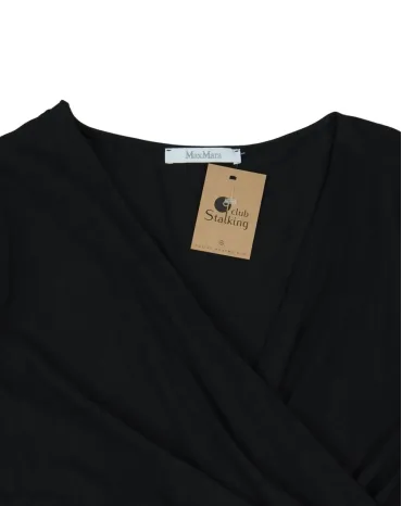 BLUSA CRUZADA MAXMARA MUJER NEGRO