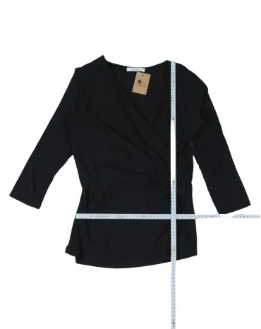 BLUSA CRUZADA MAXMARA MUJER NEGRO