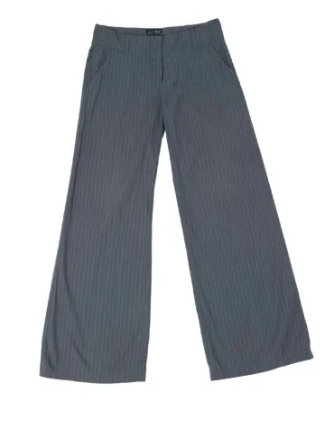 PANTALÓN ARMANI JEANS MUJER GRIS CON RAYAS BLANCAS