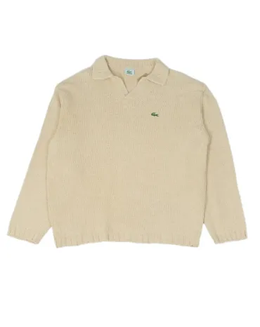 JERSEY CUELLO POLO LACOSTE HOMBRE BEIGE
