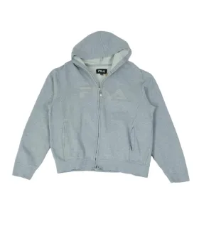 SUDADERA CON CAPUCHA FILA UNISEX GRIS CLARO