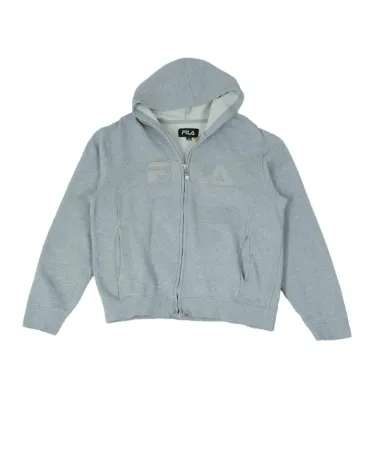 SUDADERA CON CAPUCHA FILA UNISEX GRIS CLARO